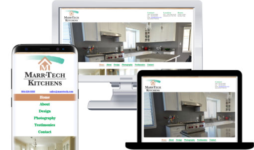 Photo of mobile devices. Shows user they can view our website with their desktop, laptop, netbook, tablet, smartphone
