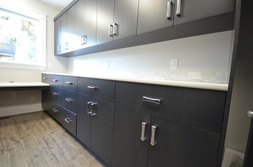 Laundry room with plenty of storage.